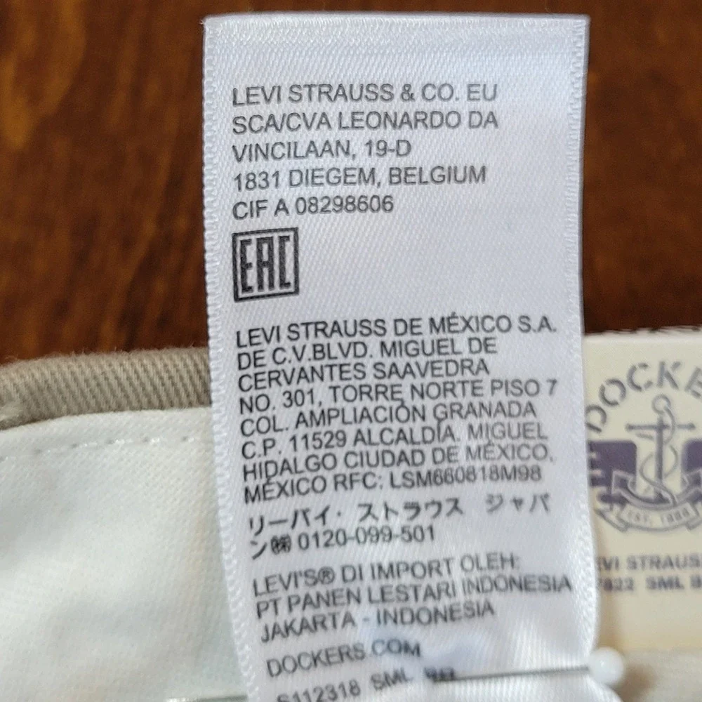 Dockers Mens Easy Khaki Classic Fit Stretch Pants Tan 36x30 All Motion Comfort